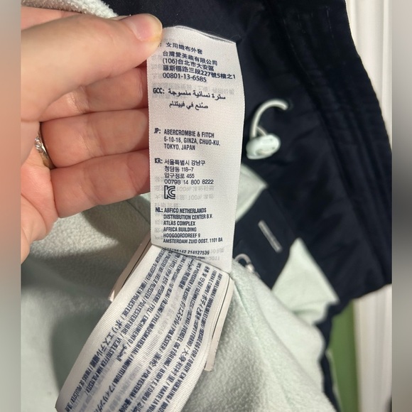 Abercrombie Navy All Season Weather Warrior Hooded Jacket Girls Kids Size Large. - Picture 10 of 14